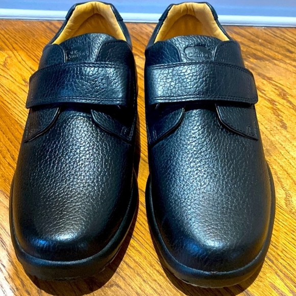 Dr Comfort Diabetic Shoe William Black PEBBLED Leather  MICRO suede LINING Sz 9W - Picture 3 of 10